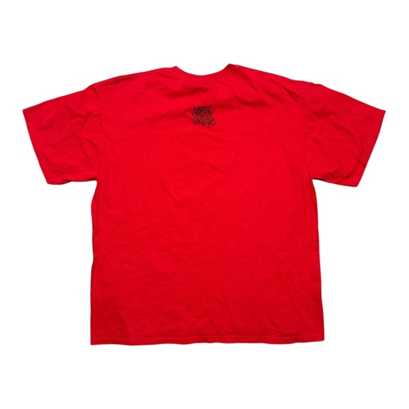 Vintage 90s Marithe Francois Girbaud Graffiti Tag Red T Shirt Mens Large - Picture 3 of 8